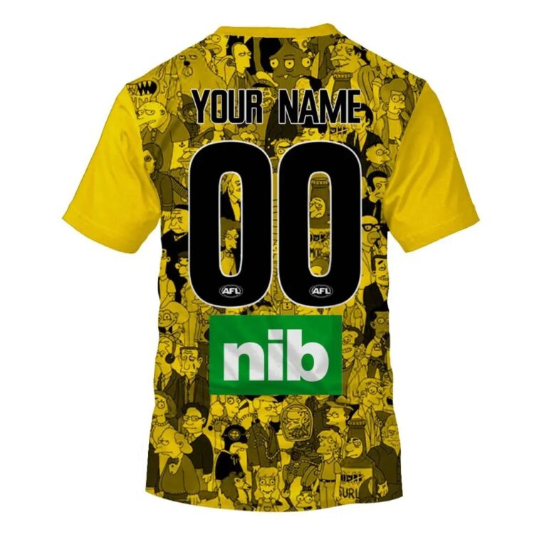 AFL Richmond Tigers Custom Name Number The Simpsons T-Shirt