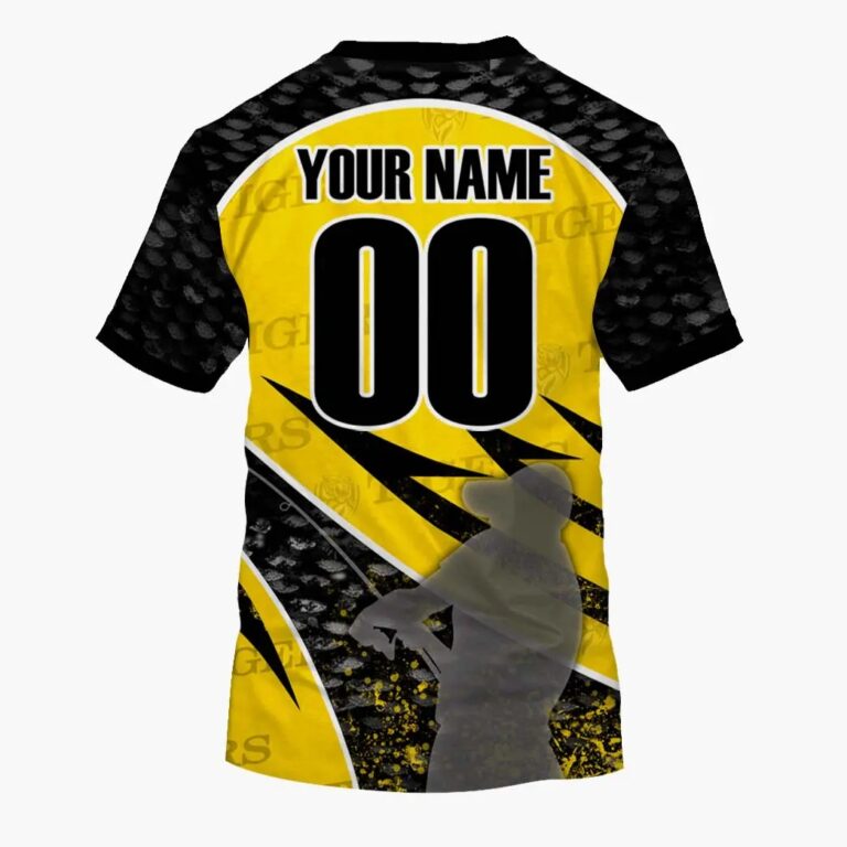 AFL Richmond Tigers Custom Name Number Fishing T-Shirt