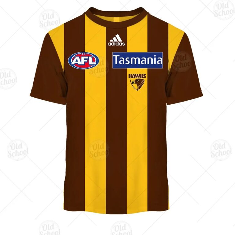 AFL Hawthorn Hawks Custom Name Number 2021 Home Guernsey T-Shirt