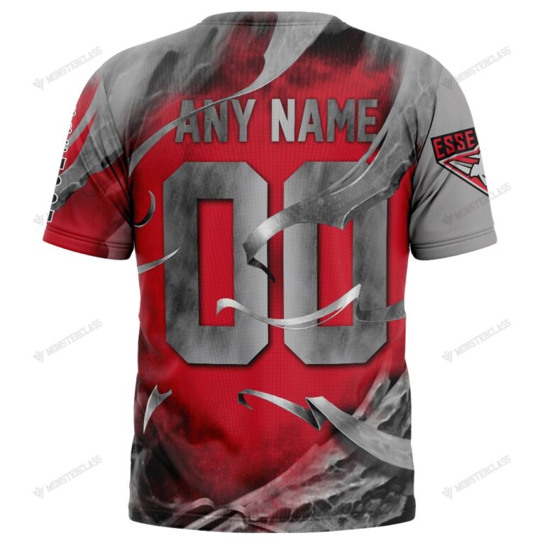 AFL Essendon Bombers Custom Name Number Skull T-Shirt