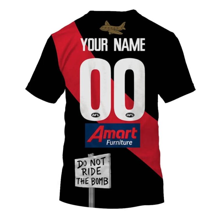 AFL Essendon Bombers Custom Name Number The Simpsons Guernsey T-Shirt