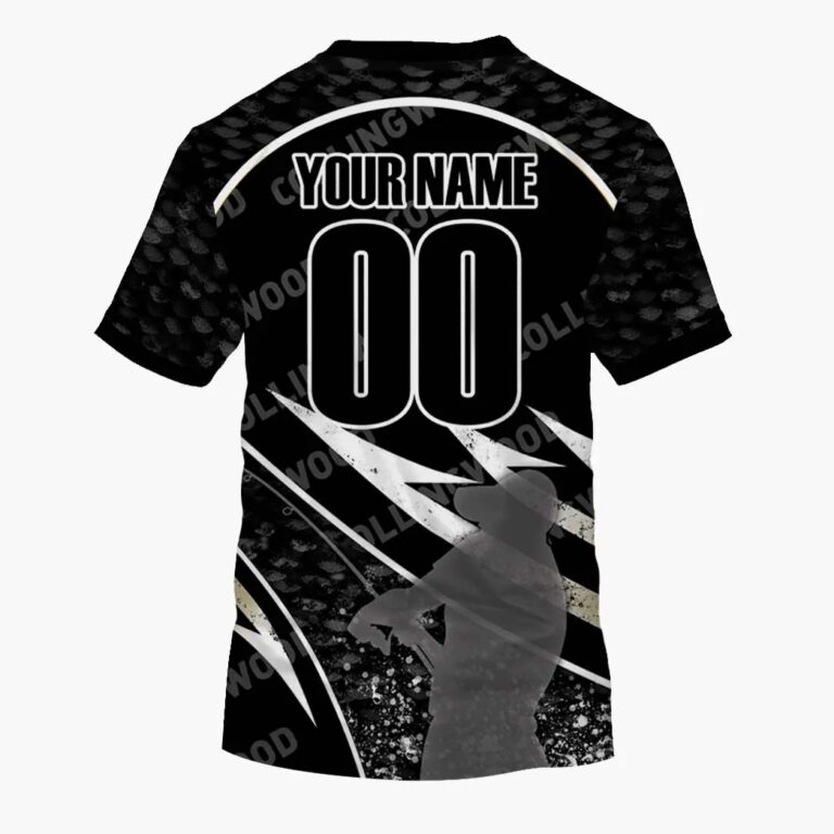 AFL Collingwood Magpies Custom Name Number Fishing T-Shirt