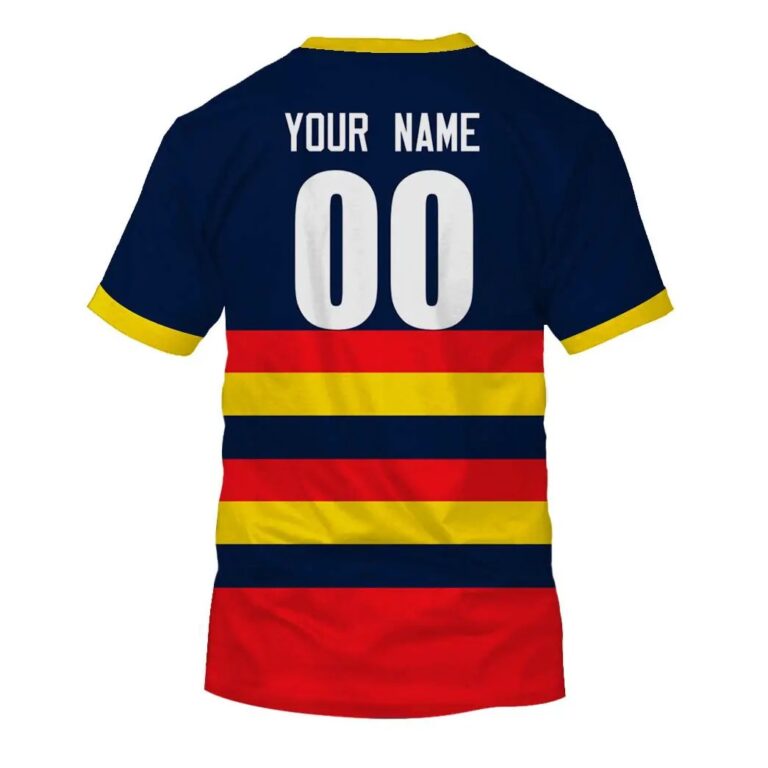 AFL Adelaide Crows Custom Name Number Vintage Retro Guernsey 90s T-Shirt