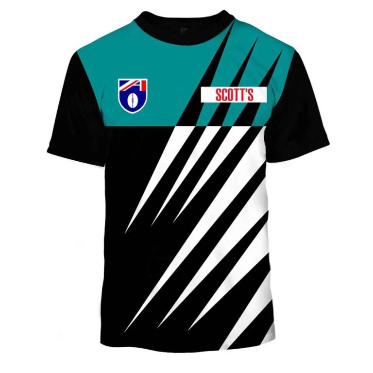 AFL Port Adelaide Power Custom Name Number 1997 Vintage Home Scott’s T-Shirt