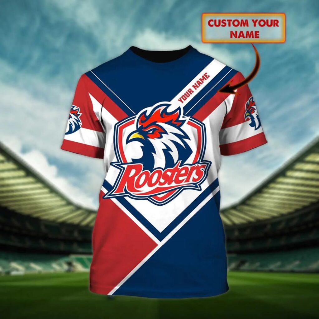 NRL Sydney Roosters Custom Name T-Shirt