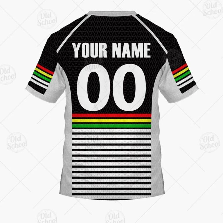 NRL Penrith Panthers Custom Name Number Christmas Knit Pattern Vintage T-Shirt