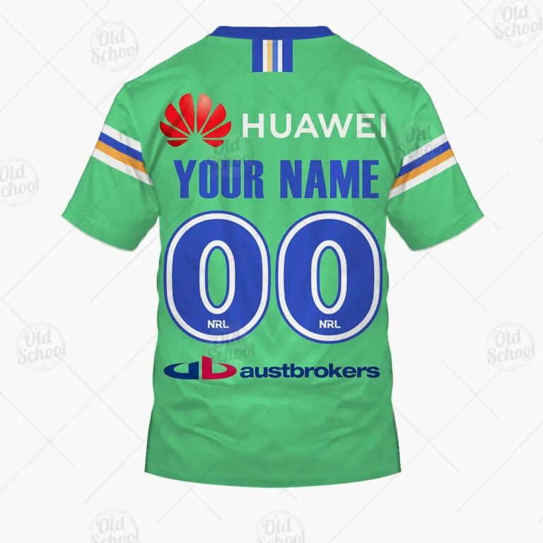 NRL Canberra Raiders Custom Name Number 2021 Heritage T-Shirt