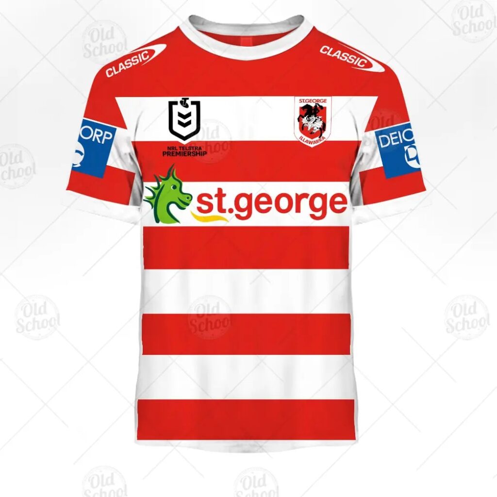 NRL St. George Illawarra Dragons Custom Name Number 2021 Heritage T-Shirt