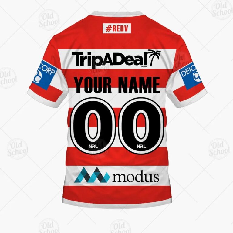 NRL St. George Illawarra Dragons Custom Name Number 2021 Heritage T-Shirt