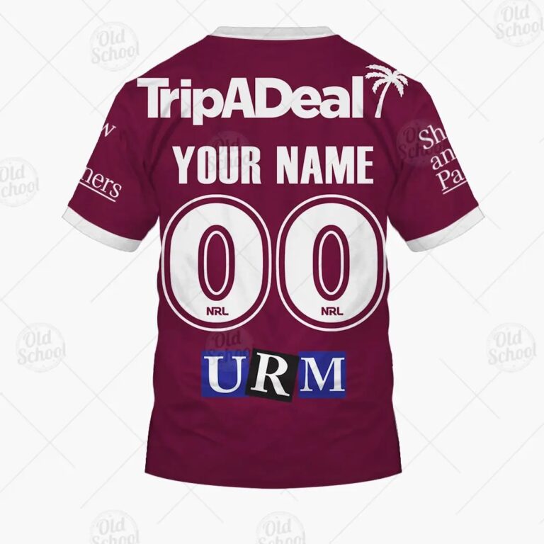 NRL Manly Warringah Sea Eagles Custom Name Number 2021 Heritage T-Shirt