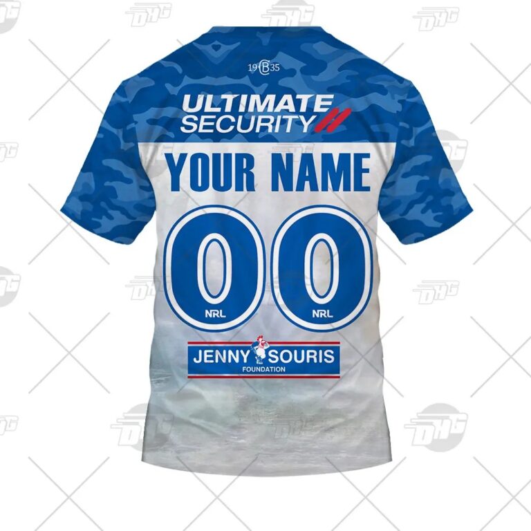 NRL Canterbury-Bankstown Bulldogs Custom Name Number 2021 ANZAC T-Shirt