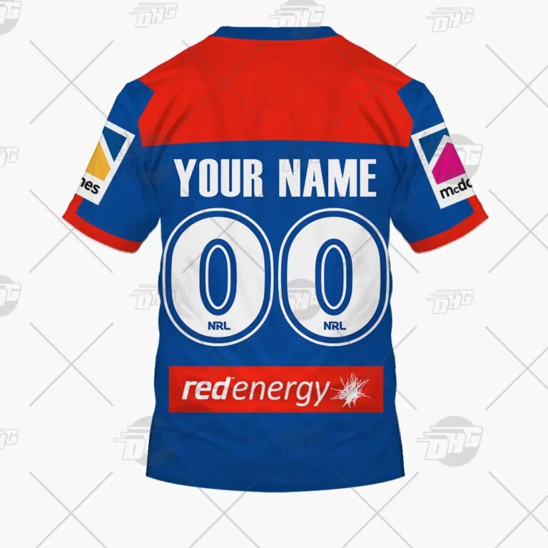 NRL Newcastle Knights Custom Name Number 2021 ANZAC T-Shirt