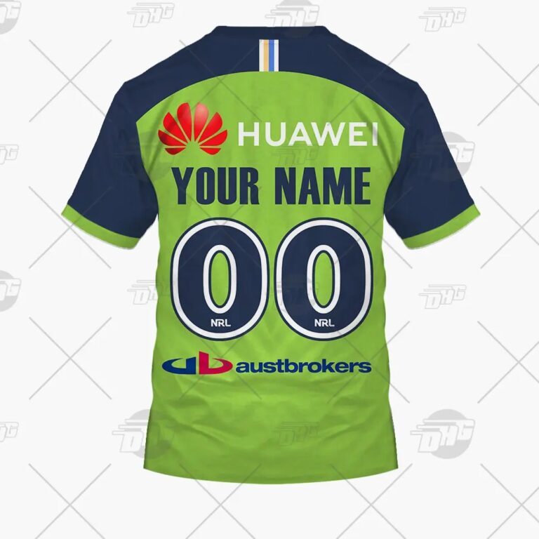 NRL Canberra Raiders Custom Name Number 2021 ANZAC T-Shirt