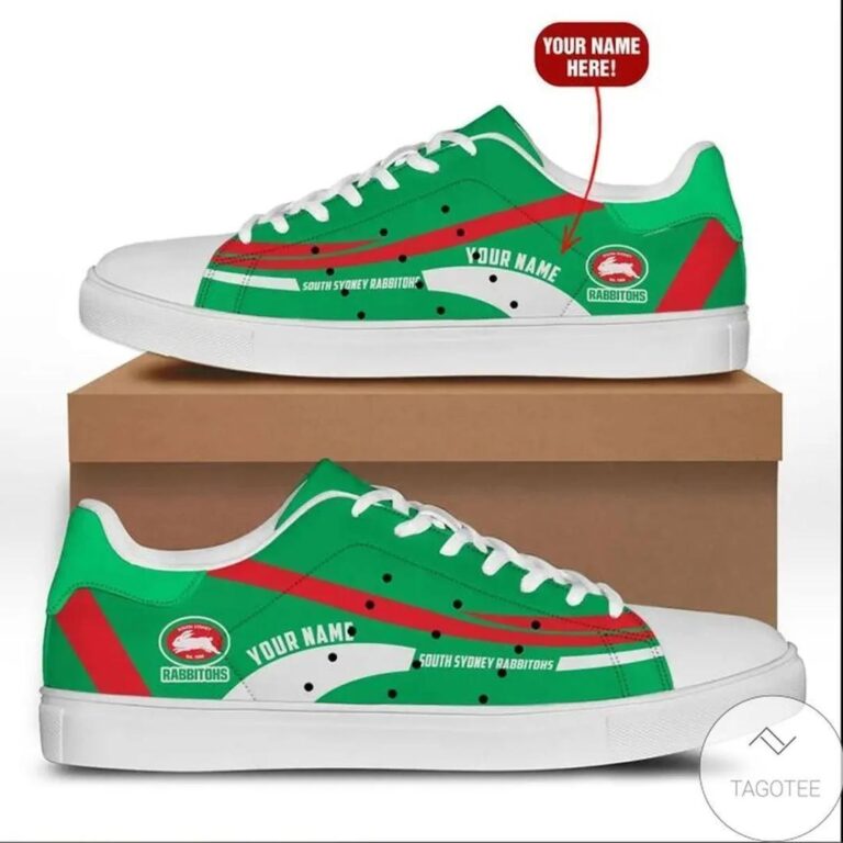 NRL South Sydney Rabbitohs Custom Name Stan Smith Shoes