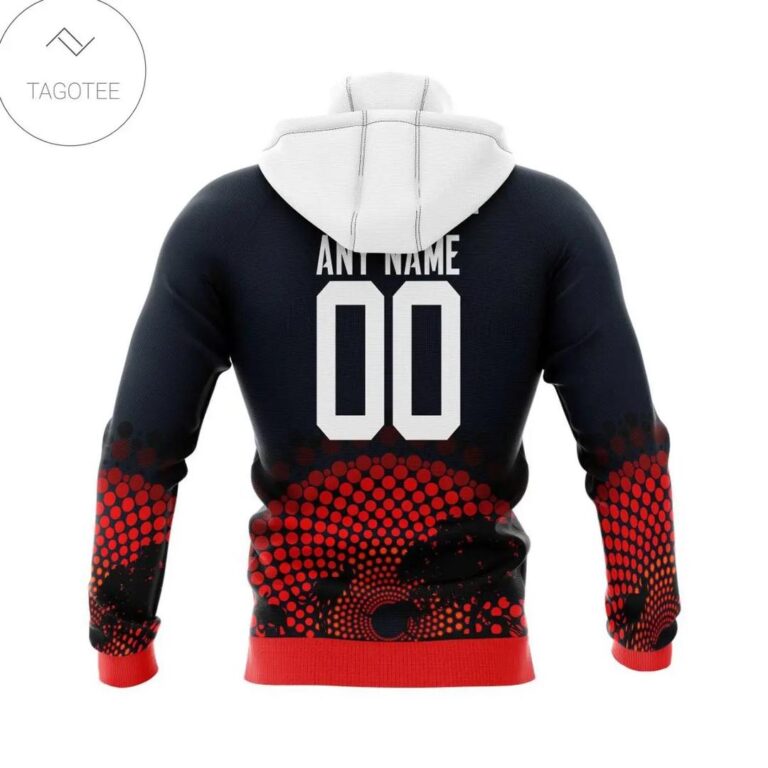 NRL Sydney Roosters Custom Name Number Australia’s Day Zip Up Hoodie