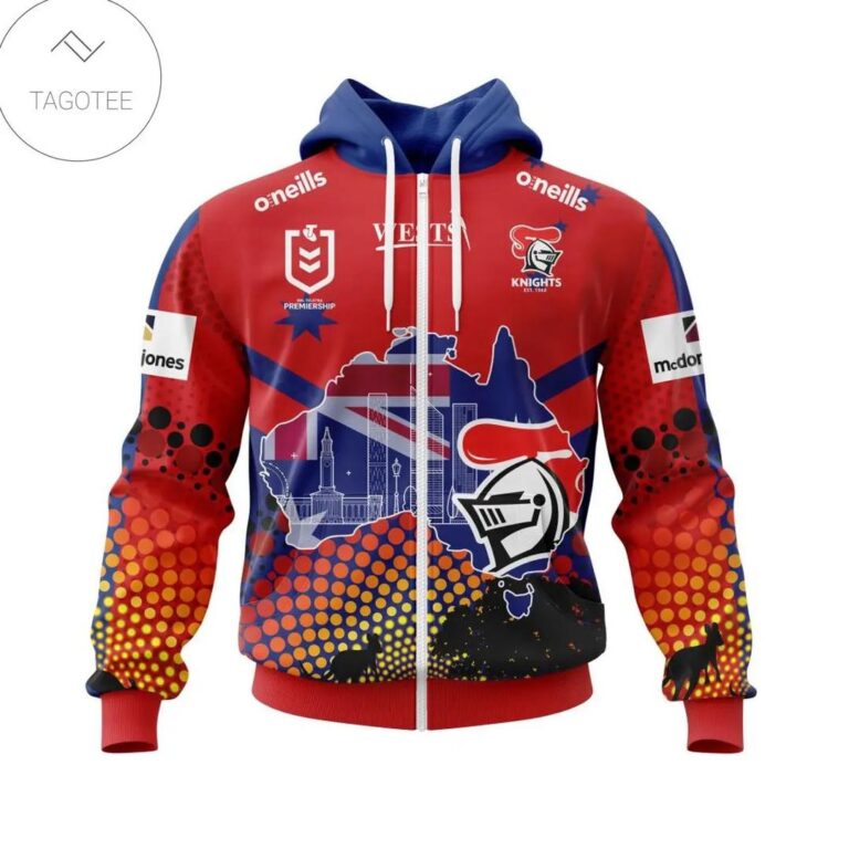 NRL Newcastle Knights Custom Name Number Special Edition Zip Up Hoodie