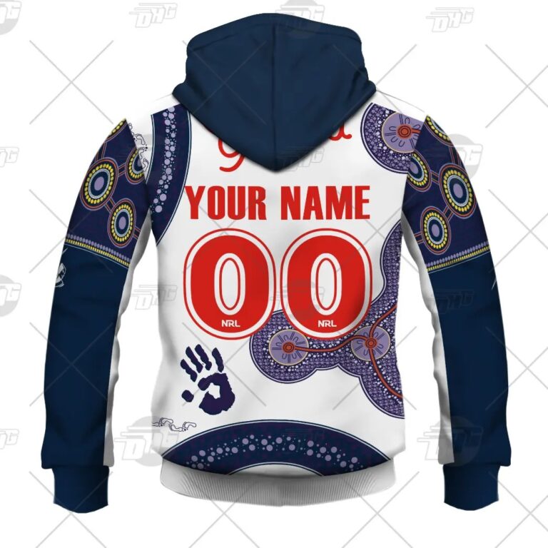 NRL Melbourne Storm Custom Name Number On Field Indigenous Jersey 2021 Zip Up Hoodie