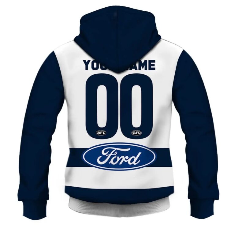 AFL Geelong Cats Custom Name Number Family Guy Zip Up Hoodie