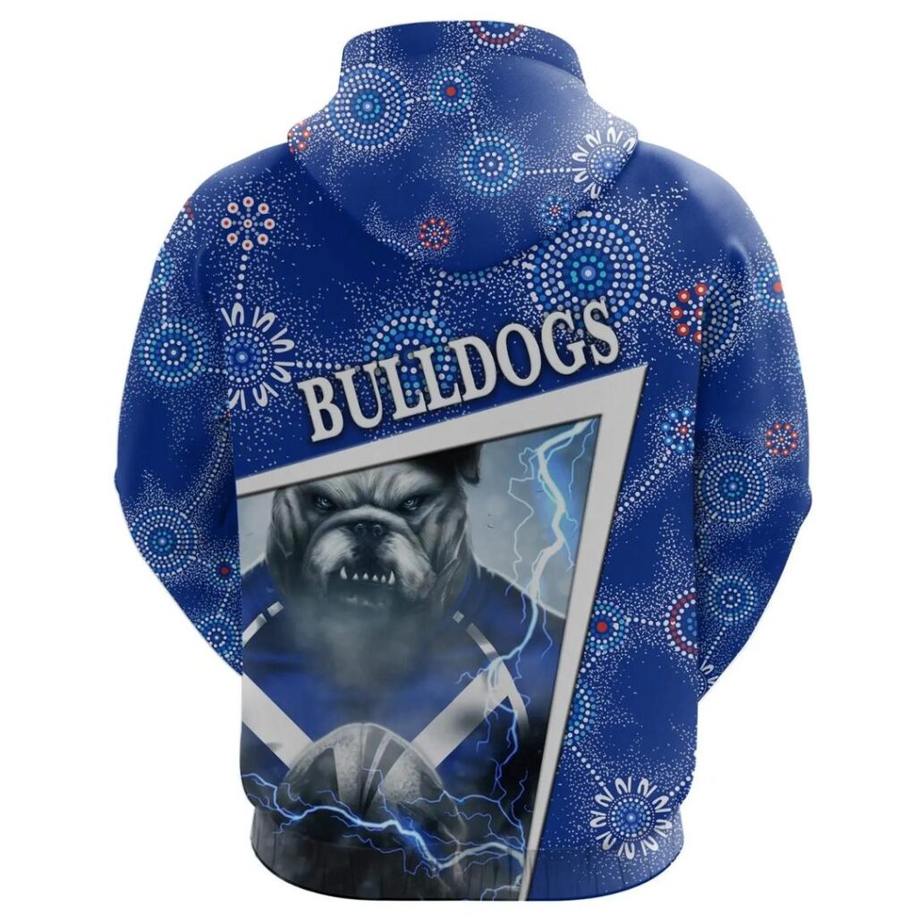 NRL Canterbury-Bankstown Bulldogs Custom Name Indigenous Limited Edition Zip Up Hoodie
