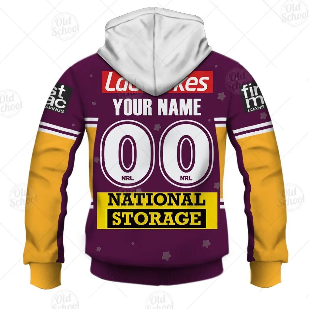 NRL Brisbane Broncos Custom Name Number x Bluey 2020 Zip Up Hoodie