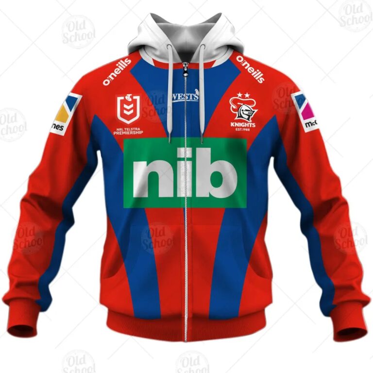 NRL Newcastle Knights Custom Name Number 2021 Heritage Zip Up Hoodie