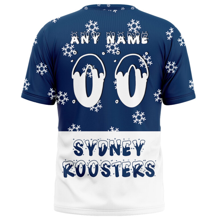 NRL Sydney Roosters Christmas | Custom Name & Number | Hoodie/Zip/T-Shirt/Knitted Sweaters/Polo