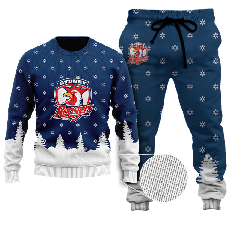 NRL Sydney Roosters Christmas Kid Kid Hoodie/Zip/T-Shirt/Polo/Knitted Sweaters/Long Paint