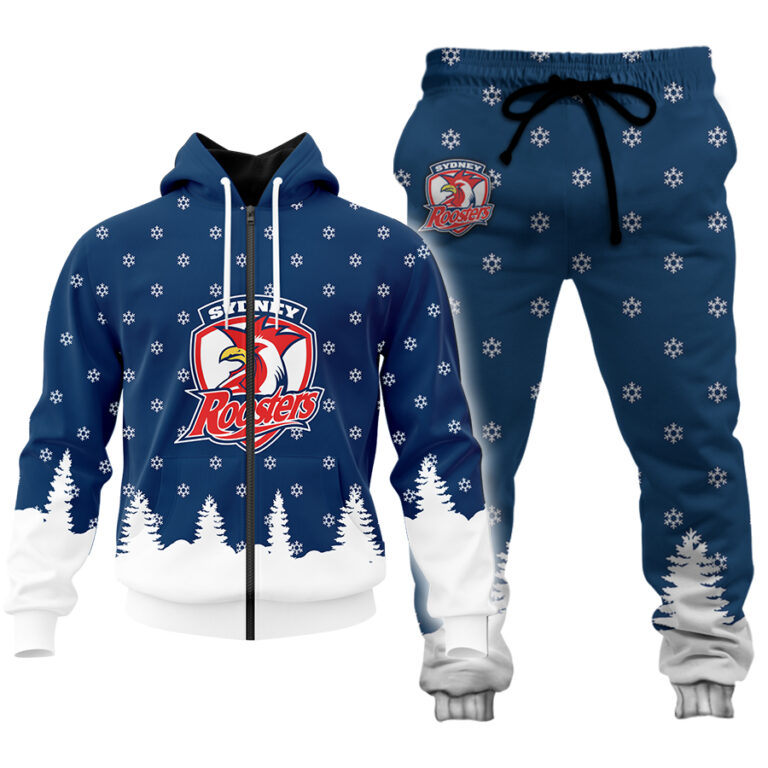 NRL Sydney Roosters Christmas Kid Kid Hoodie/Zip/T-Shirt/Polo/Knitted Sweaters/Long Paint