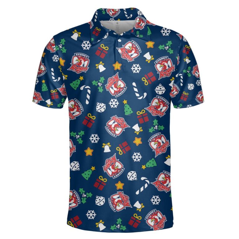 NRL Sydney Roosters Christmas | Custom Name & Number | Hoodie/Zip/T-Shirt/Knitted Sweaters/Polo