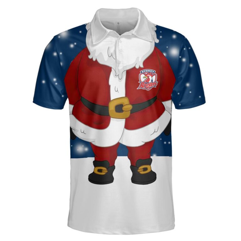 NRL Sydney Roosters Christmas | Custom Name & Number | Hoodie/Zip/T-Shirt/Knitted Sweaters/Polo