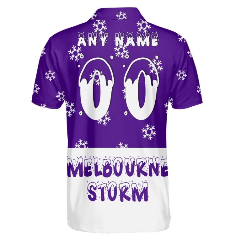 NRL Melbourne Storm Christmas | Custom Name & Number | Hoodie/Zip/T-Shirt/Knitted Sweaters/Polo