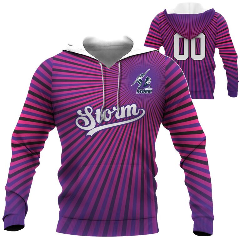 NRL Melbourne Storm | Custom Name & Number | Hoodie/Zip/T-Shirt/Long Sleeve
