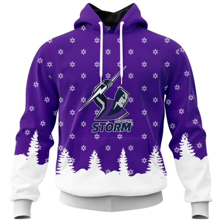 NRL Melbourne Storm Christmas Kid Kid Hoodie/Zip/T-Shirt/Polo/Knitted Sweaters/Long Paint