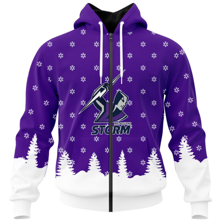 NRL Melbourne Storm Christmas Kid Kid Hoodie/Zip/T-Shirt/Polo/Knitted Sweaters/Long Paint