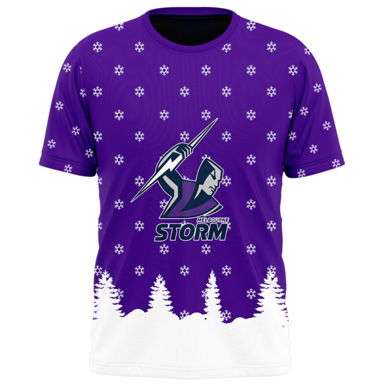 NRL Melbourne Storm Christmas Kid Kid Hoodie/Zip/T-Shirt/Polo/Knitted Sweaters/Long Paint