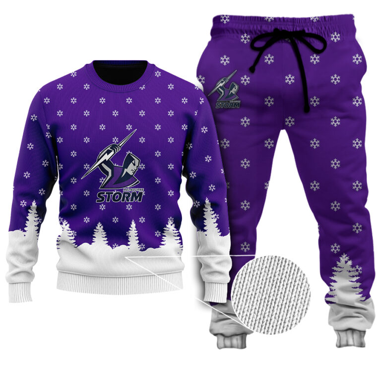 NRL Melbourne Storm Christmas Kid Kid Hoodie/Zip/T-Shirt/Polo/Knitted Sweaters/Long Paint