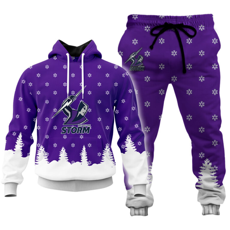NRL Melbourne Storm Christmas Kid Kid Hoodie/Zip/T-Shirt/Polo/Knitted Sweaters/Long Paint