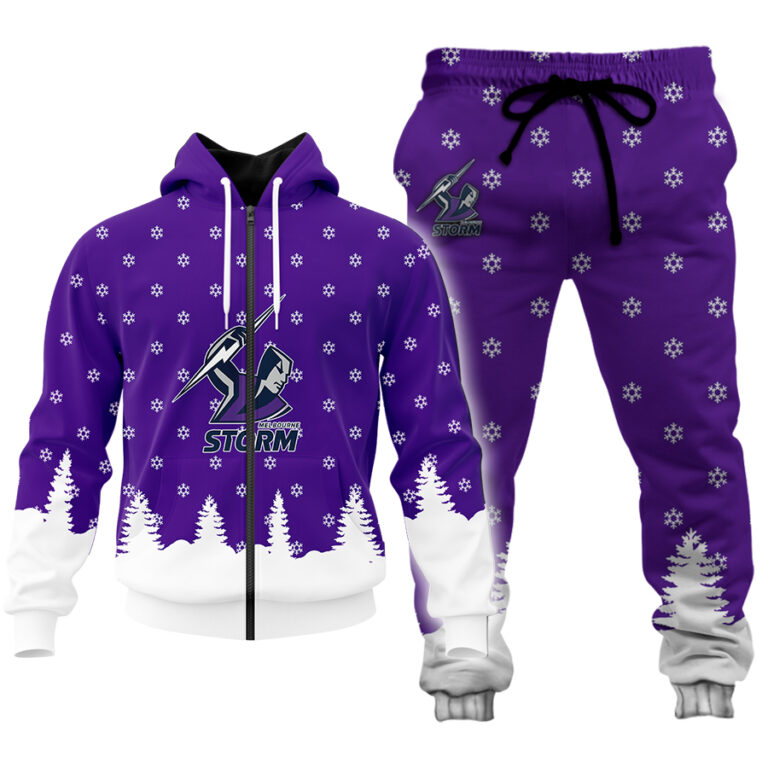NRL Melbourne Storm Christmas Kid Kid Hoodie/Zip/T-Shirt/Polo/Knitted Sweaters/Long Paint