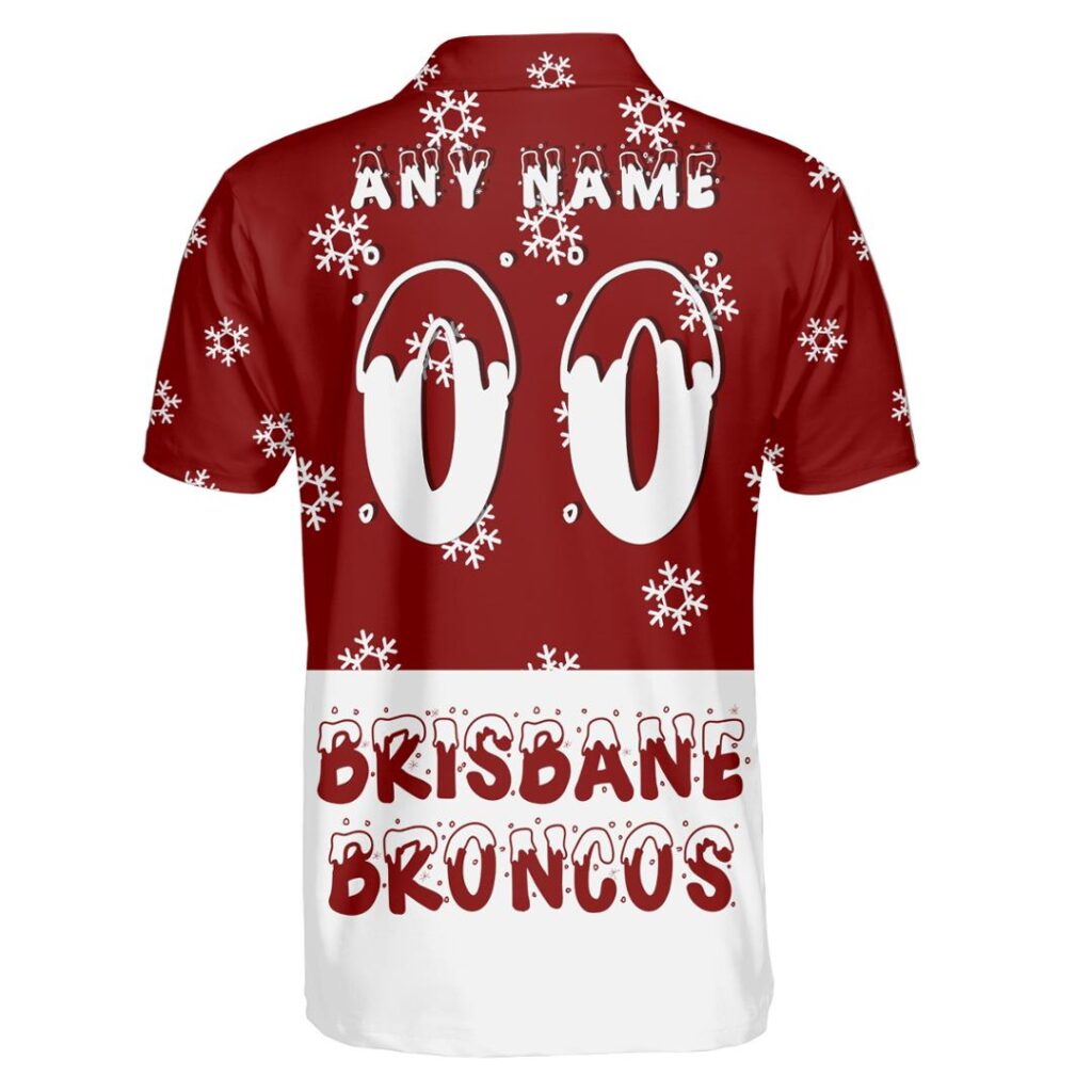 NRL Brisbane Broncos Christmas | Custom Name & Number | Hoodie/Zip/T-Shirt/Knitted Sweaters/Polo