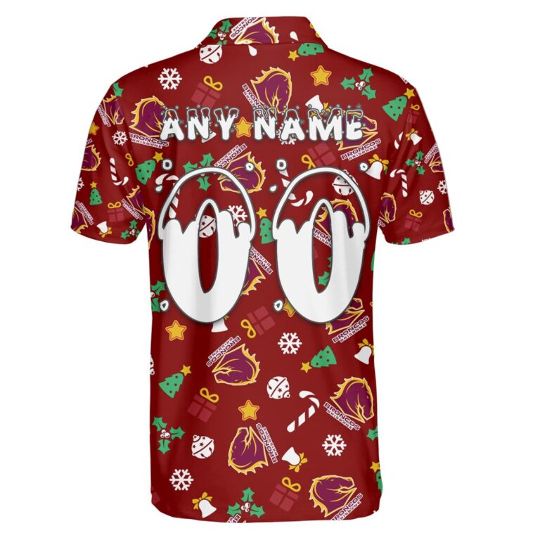 NRL Brisbane Broncos Christmas | Custom Name & Number | Hoodie/Zip/T-Shirt/Knitted Sweaters/Polo