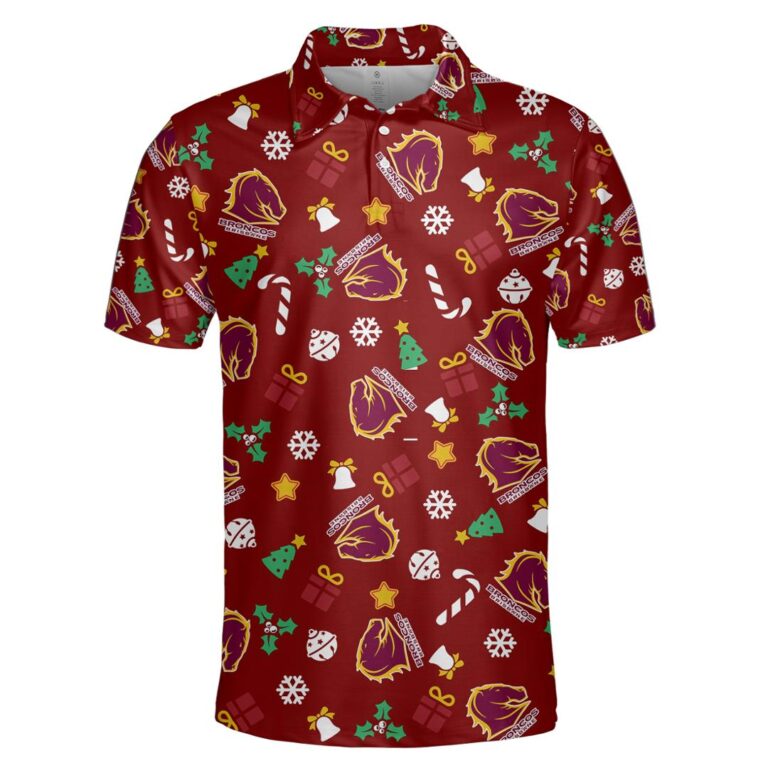 NRL Brisbane Broncos Christmas | Custom Name & Number | Hoodie/Zip/T-Shirt/Knitted Sweaters/Polo