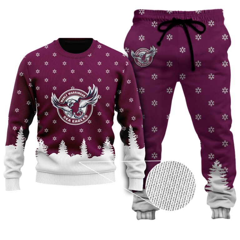NRL Manly Warringah Sea Eagles Christmas Kid Kid Hoodie/Zip/T-Shirt/Polo/Knitted Sweaters/Long Paint