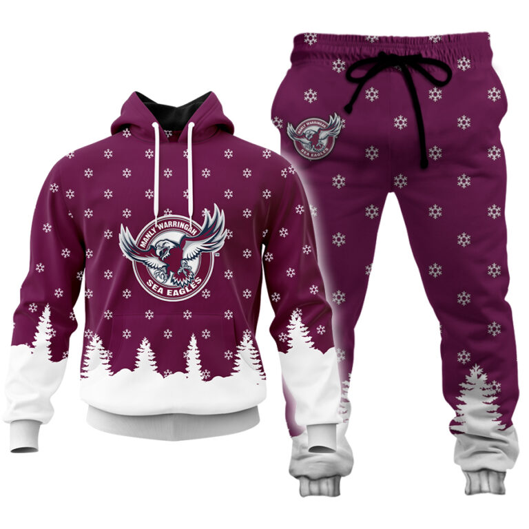 NRL Manly Warringah Sea Eagles Christmas Kid Kid Hoodie/Zip/T-Shirt/Polo/Knitted Sweaters/Long Paint