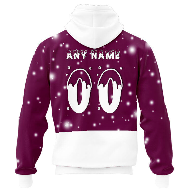 NRL Manly Warringah Sea Eagles Christmas | Custom Name & Number | Hoodie/Zip/T-Shirt/Knitted Sweaters/Polo