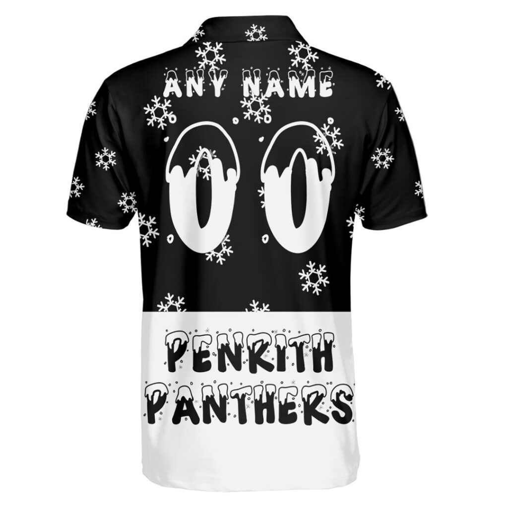 NRL Penrith Panthers Christmas | Custom Name & Number | Hoodie/Zip/T-Shirt/Knitted Sweaters/Polo