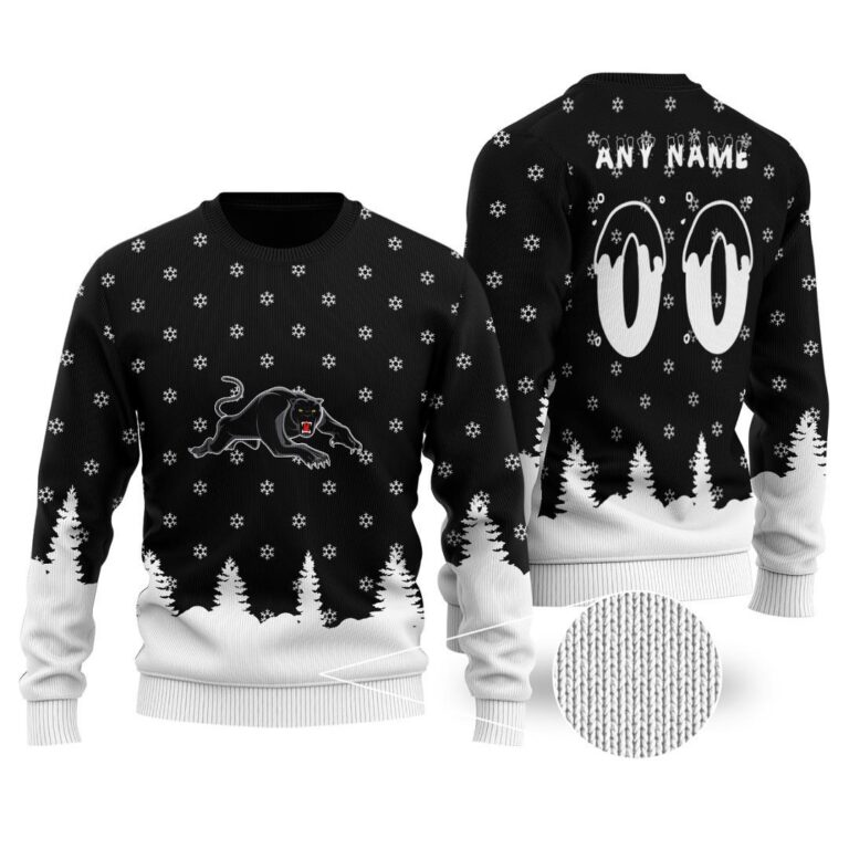 NRL Penrith Panthers Christmas Kid Kid Hoodie/Zip/T-Shirt/Polo/Knitted Sweaters/Long Paint