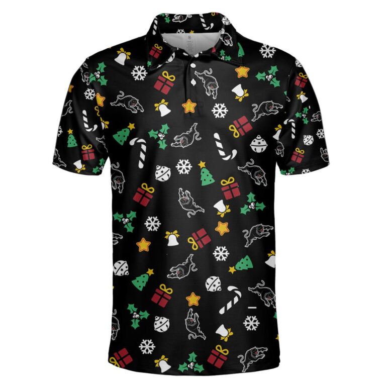 NRL Penrith Panthers Christmas | Custom Name & Number | Hoodie/Zip/T-Shirt/Knitted Sweaters/Polo