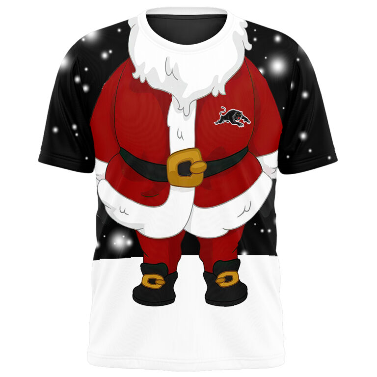 NRL Penrith Panthers Christmas | Custom Name & Number | Hoodie/Zip/T-Shirt/Knitted Sweaters/Polo