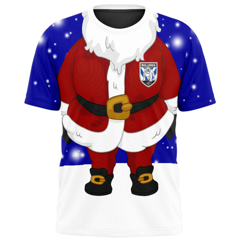 NRL Canterbury Bankstown Bulldogs Christmas | Custom Name & Number | Hoodie/Zip/T-Shirt/Knitted Sweaters/Polo
