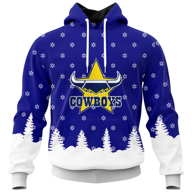 NRL North Queensland Cowboys Christmas Kid Kid Hoodie/Zip/T-Shirt/Polo/Knitted Sweaters/Long Paint